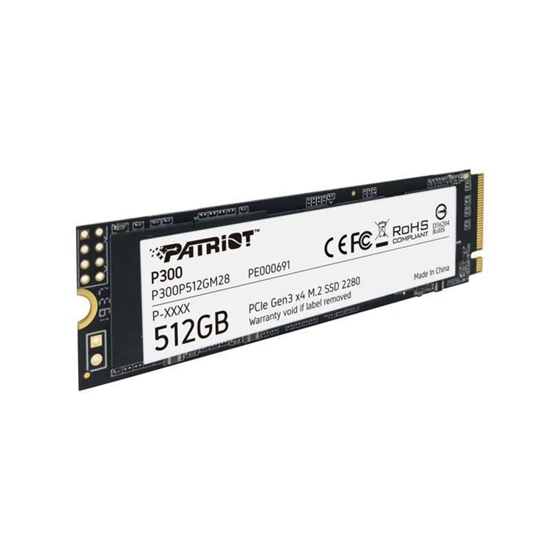 Твердотельный накопитель SSD Patriot P300 512GB M.2 NVMe PCIe 3.0×4