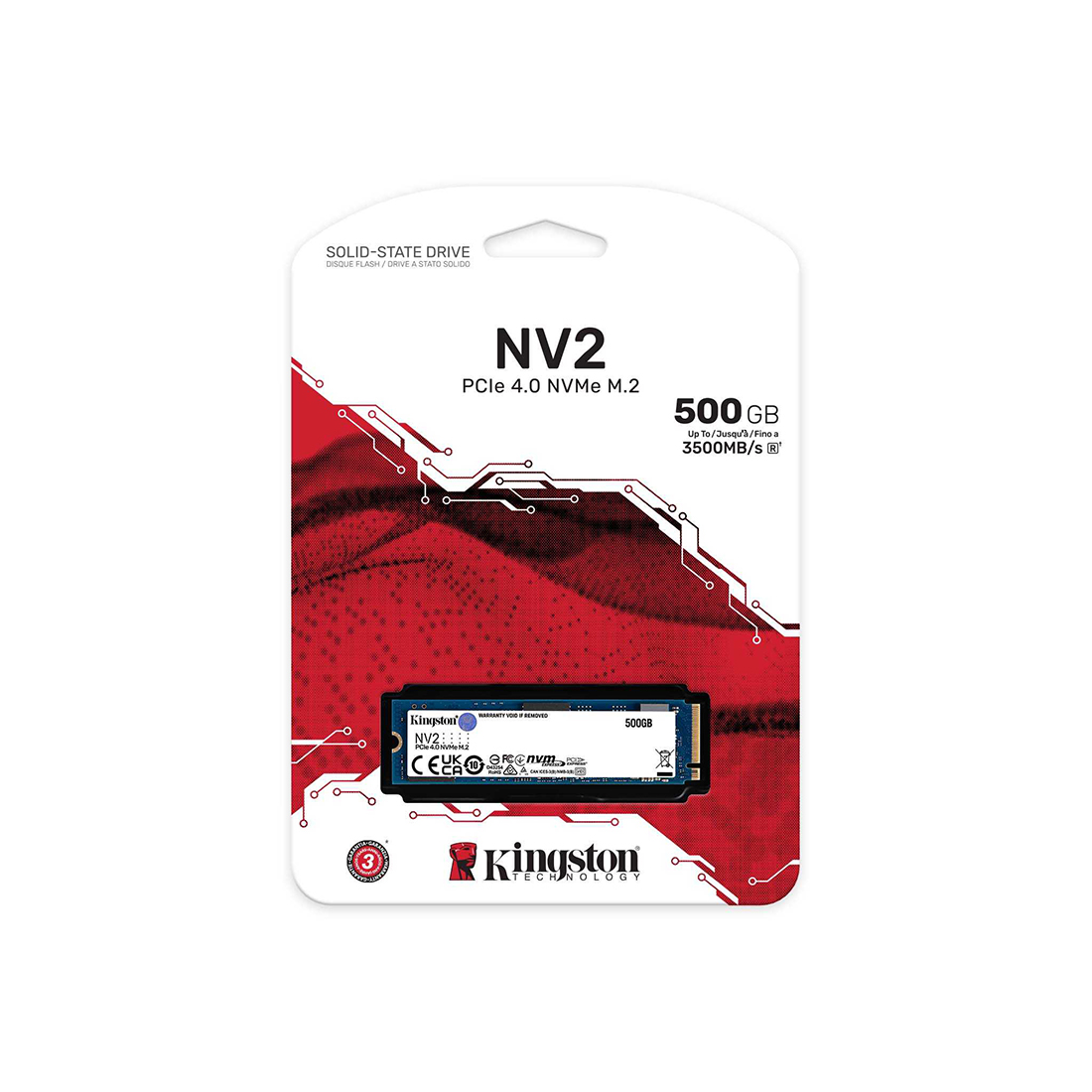 Твердотельный накопитель SSD Kingston NV2 SNV2S/500G M.2 NVMe PCIe 4.0×4