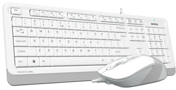 Клавиатура A4Tech Fstyler F1010 белый + мышь