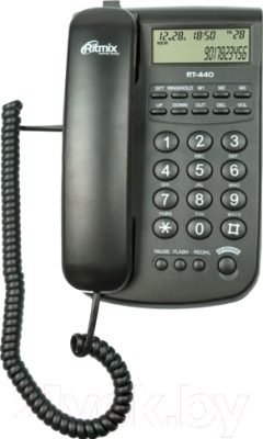 Проводной телефон Ritmix RT-440 черный