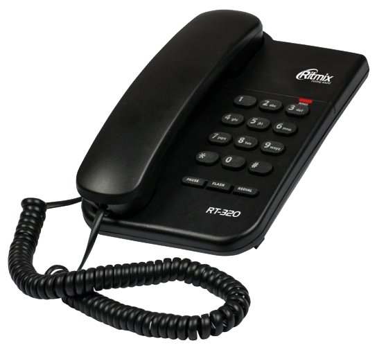 Проводной телефон Ritmix RT-320 черный