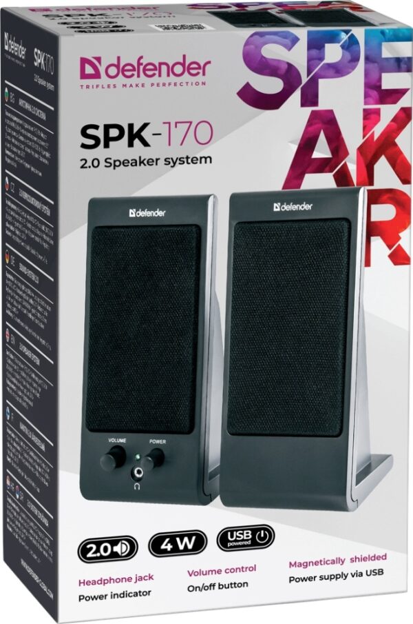 Компьютерные колонки Defender SPK-170 черный