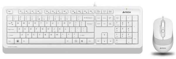 Клавиатура A4Tech Fstyler F1010 белый + мышь