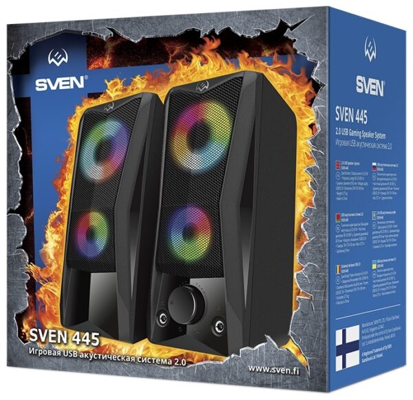 Компьютерные колонки SVEN 445 черный