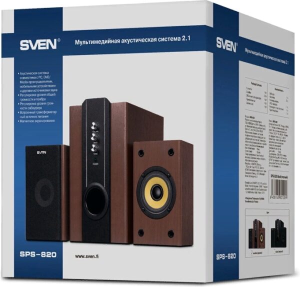 Компьютерные колонки SVEN SPS-820 коричневый