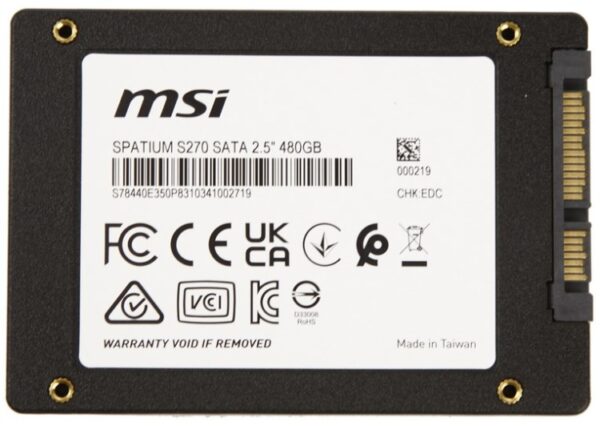Твердотельный накопитель SSD MSI SPATIUM S270 480 Гб